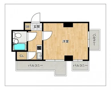 ロマネスク渡辺通第2【7階】の間取り