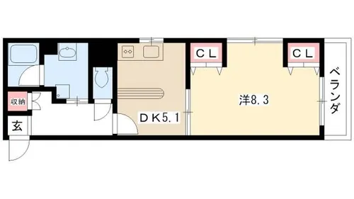 Wohnung K【7階】の間取り