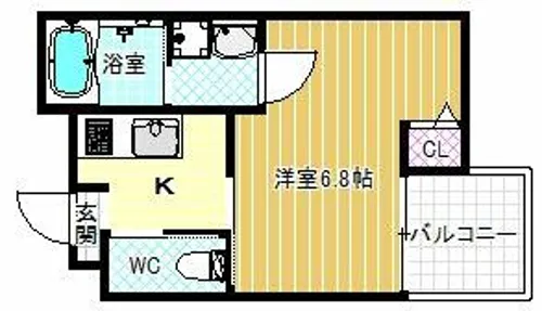 カーサフォルトゥナート羽曳野Ⅰ【1階】の間取り