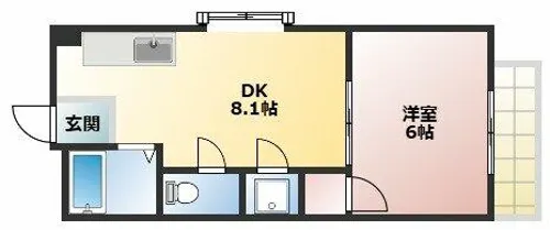 コフレ朝霧【203号室】の間取り
