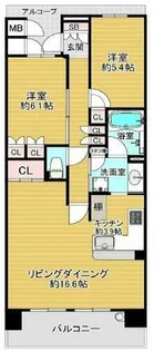 阿波座ライズタワーズマーク20【9階】の間取り