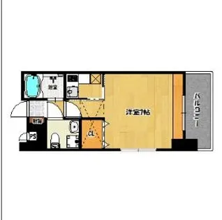 エステートモア警固【13階】の間取り