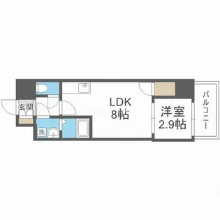 1LDKの間取り画像