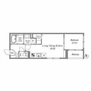 1LDKの間取り画像