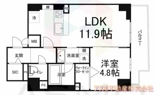 Arome梅田【4階】の間取り