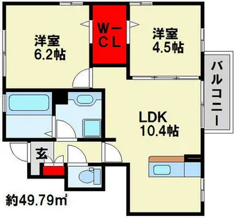 福岡県北九州市小倉北区清水3丁目【アパート】の間取り