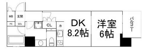 リーガル北堀江【2階】の間取り