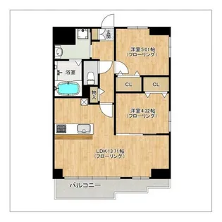 LIBTH高取Ⅱ【7階】の間取り