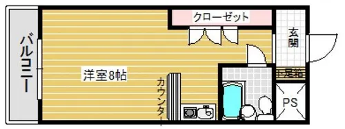 ユウパレス泉佐野中町【4階】の間取り