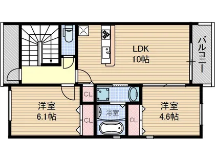 アルテール摂津【3階】の間取り