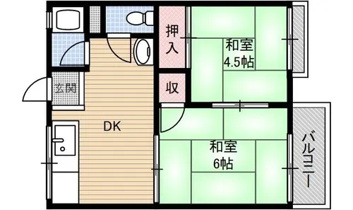 今西ハイツ【102号室】の間取り