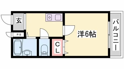 ルーキー東条マンション【1階】の間取り