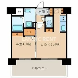 三島マンション博多駅東【5階】の間取り