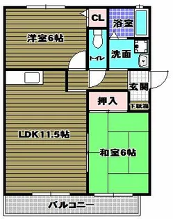 セピアコートB棟【2階】の間取り