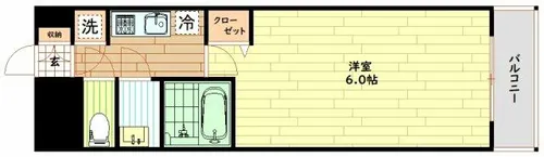 プレサンス大阪ゲートシティ【12階】の間取り