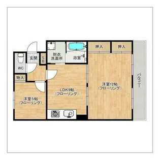 エメラルドマンション箱崎III【5階】の間取り