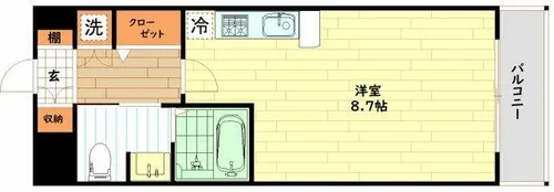エヴァステージ梅田WEST【2階】の間取り