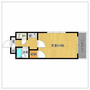 マンションキャッスル【102号室】の間取り