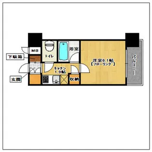 ダイアパレス県庁前【804号室】の間取り