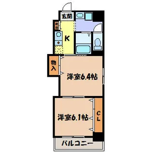 プレステージ名古屋【8階】の間取り
