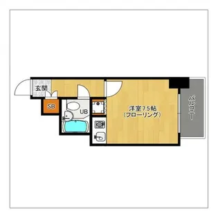 朝日プラザ天神【5階】の間取り