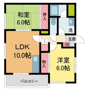 サクシード甲子園【2階】の間取り