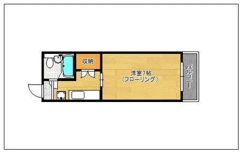 フォレストビュー西片江【310号室】の間取り