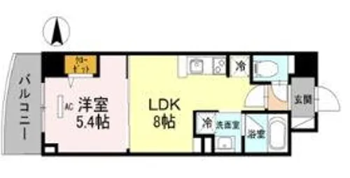 D TOWER芥川【302号室】の間取り