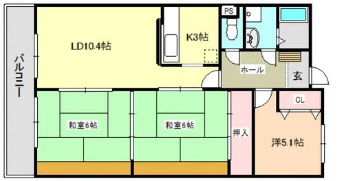 リブ泉南【202号室】の間取り
