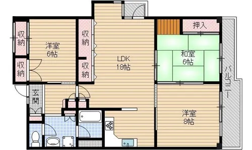 ベラディールⅠ【305号室】の間取り