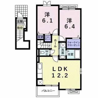エアリーヒルⅢ【2階】の間取り