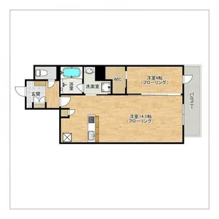 バウスステージ大濠【2階】の間取り