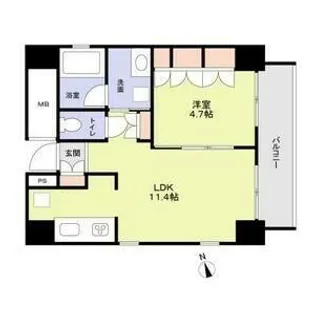愛知県名古屋市中区橘1丁目【マンション】の間取り