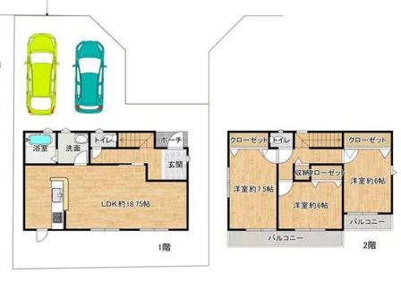 大阪府泉佐野市長滝【一戸建】の間取り