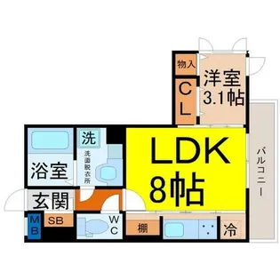 パーチェ浄心【1階】の間取り