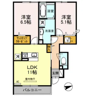 ソレイユ横小路【1階】の間取り