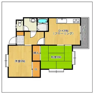 トラスティ八田【201号室】の間取り