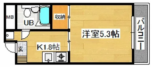 ハイツタナカ【1階】の間取り