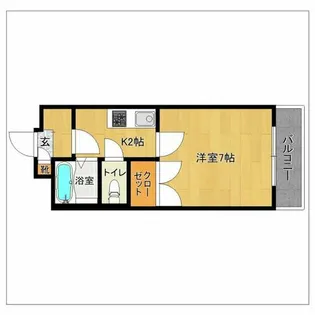 マンションキャッスル【1階】の間取り