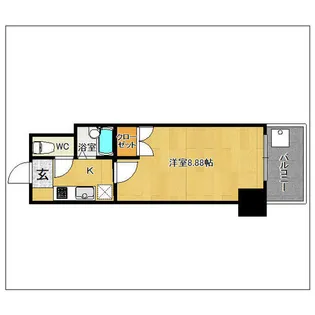 Totsu Residence Hakata East【905号室】の間取り