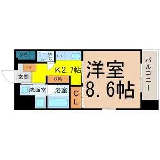 1Kの間取り画像