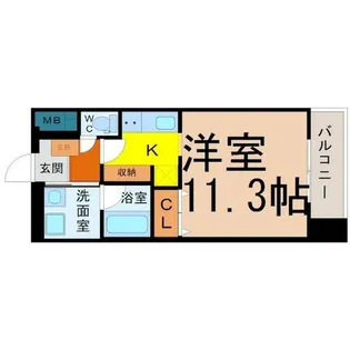 1Rの間取り画像