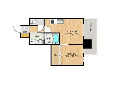 エンクレスト博多PARKSIDE【406号室】の間取り