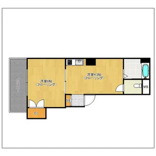 内野ビル【405号室】の間取り