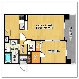 Aden箱崎駅前【406号室】の間取り