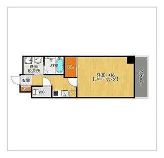 エンクレスト天神WEST【7階】の間取り