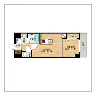 プレジール薬院テラス【3階】の間取り
