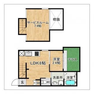 DreamStageCanal和白(カナル)【101号室】の間取り
