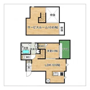 DreamStageCanal和白(カナル)【103号室】の間取り