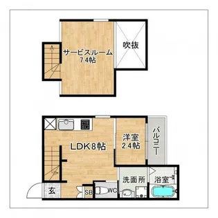 DreamStageCanal和白(カナル)【201号室】の間取り